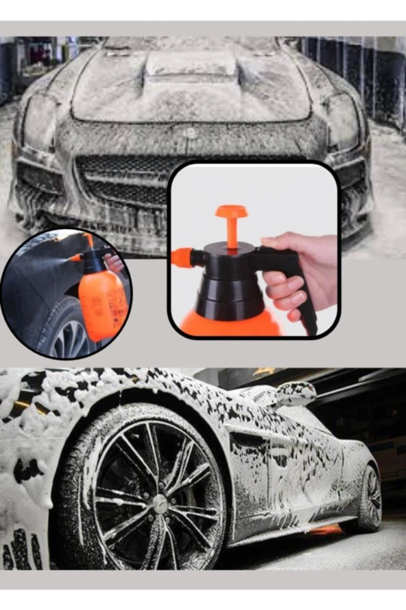 Oto Köpük Püskürtme Yıkama Pompası El Değmeden Araç Temizleme Basınçlı Oto Araç Köpük Püskürtme 2lt - Resim 3