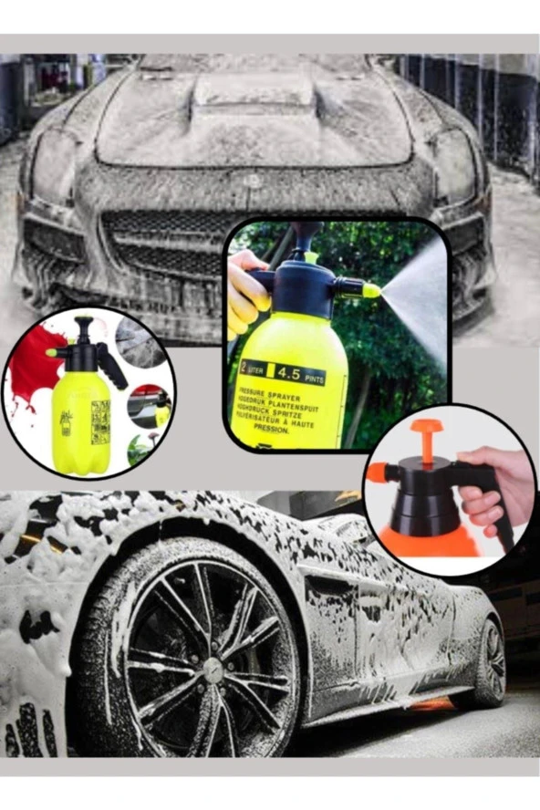 Oto Köpük Püskürtme Yıkama Pompası El Değmeden Araç Temizleme Basınçlı Oto Araç Köpük Püskürtme 2lt ürün görseli 1