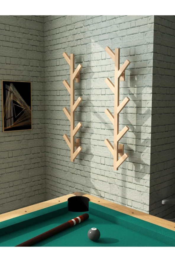 Duvara Monte Ahşap Elbise Askısı Portmanto Askılık Dekoratif Askı Askılık Elbise Askısı 2 Adet - 2