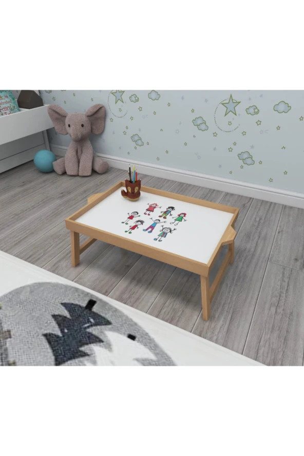 Çocuk Aktivite Sehpası Yaz-sil Çocuk Oyun Masası Çocuk Yemek Sehpası Masası - 2