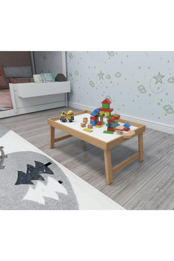 Çocuk Aktivite Sehpası Yaz-sil Çocuk Oyun Masası Çocuk Yemek Sehpası Masası - 3