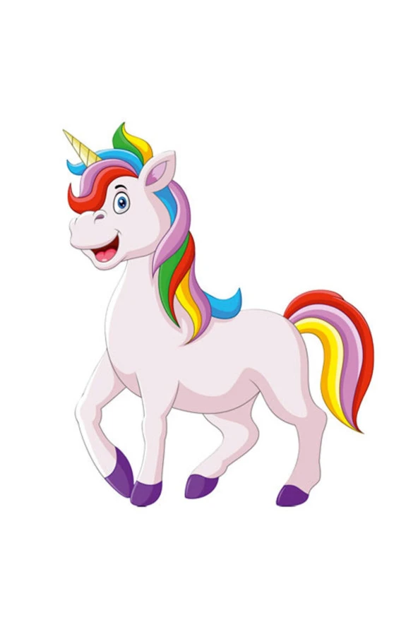 Çocuk Odası Duvar Saati Unıcorn Model Ve Unicorn Temalı Duvar Süsleri - 3