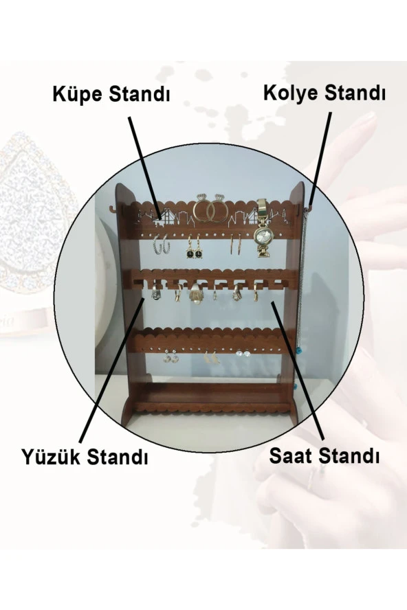 Takı Düzenleyici Takı Standı Takı Organizeri Kutusu Dekoratif Takı Standı - 3