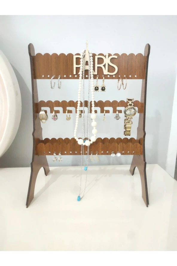 Takı Düzenleyici Takı Standı Takı Organizeri Kutusu Dekoratif Takı Standı Paris Temalı - 3