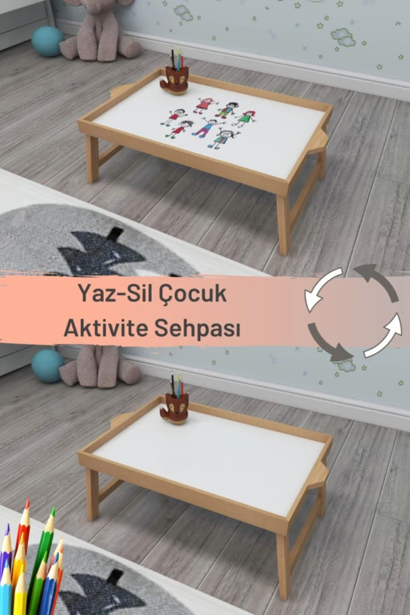 Çocuk Aktivite Sehpası Yaz-sil Çocuk Oyun Masası Çocuk Yemek Sehpası Masası