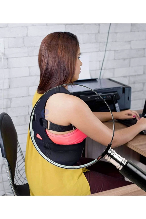 Dik Duruş Korsesi Omuz Sırt Destek Omurga Düzeltici Manyetik Kamburluk Önleyici Sırt Korsesi - 3