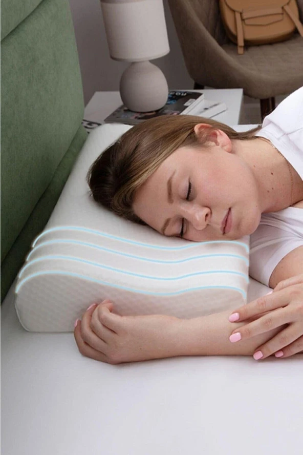 Ortopedik Visco Boyun Yastığı Boyun Düzleşmesi Fıtık Ağrı Tedavisi Rahat Uyku Için Yastık - 5