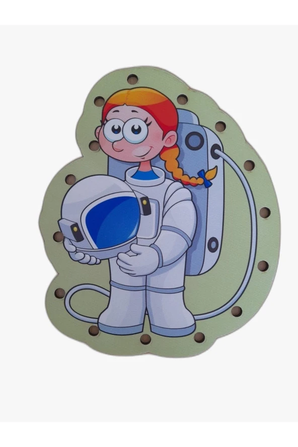 Ahşap Oyuncak Montessori Ip Geçirme Eğitici Oyuncak Delikli Renkli El Kas Zeka Geliştirici Oyuncak - 4