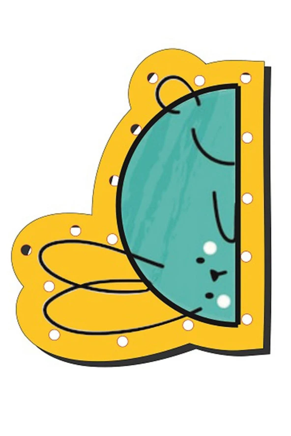 Ahşap Oyuncak Montessori Ip Geçirme Eğitici Oyuncak Delikli Renkli El Kas Zeka Geliştirici Oyuncak - 4