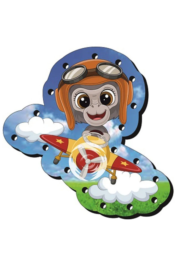 Montessori Ip Geçirme Ahşap Oyuncak Eğitici Oyuncak Delikli Renkli El Kas Zeka Geliştirici Oyuncak - 3