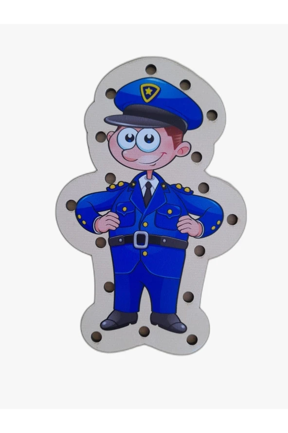 Ahşap Oyuncak Montessori Ip Geçirme Eğitici Oyuncak Delikli Renkli El Kas Zeka Geliştirici Oyuncak - 6