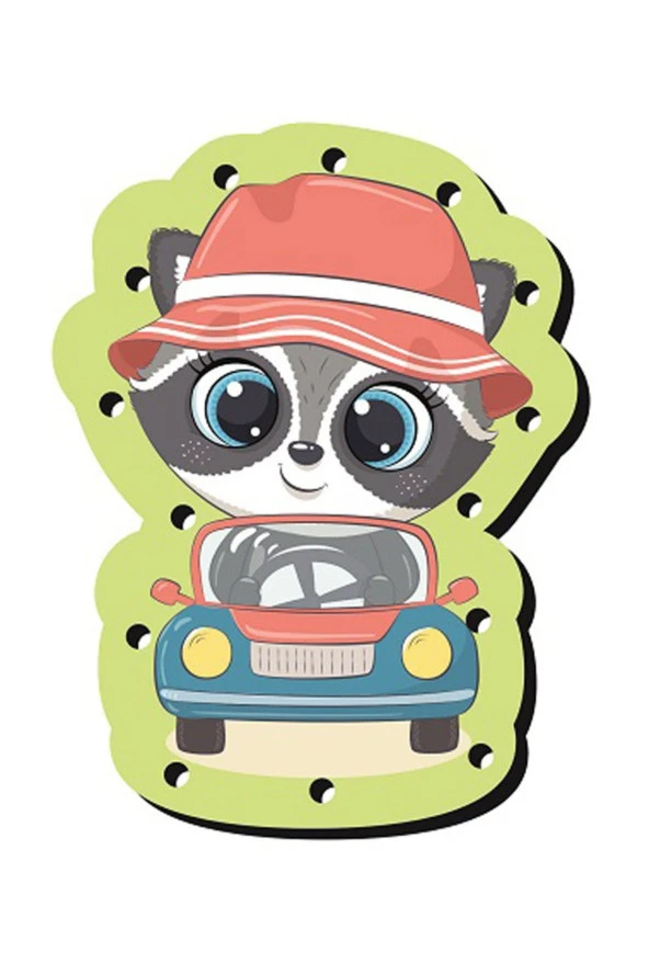 Montessori Ip Geçirme Ahşap Oyuncak Eğitici Oyuncak Delikli Renkli El Kas Zeka Geliştirici Oyuncak - 6