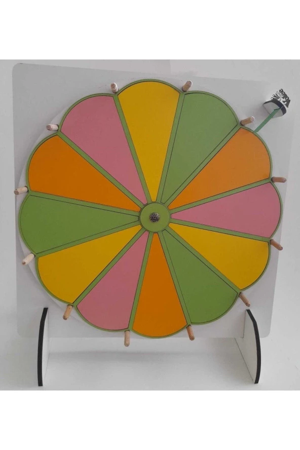 Eğitim Oyun Eğlence Çarkı- Rengarenk Yaz/sil Çarkıfelek Yazılıp Silinebilir Çarkıfelek Oyunu - 2