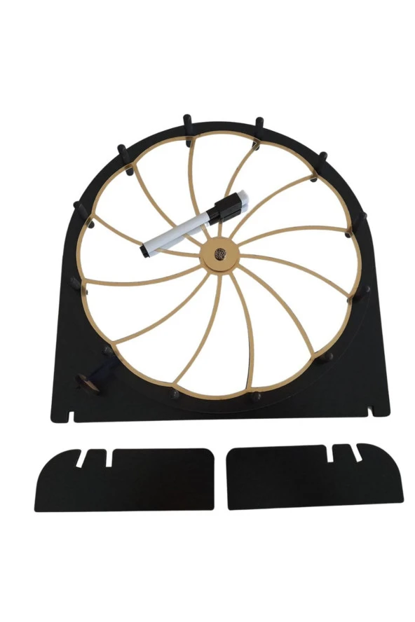 Eğitim Oyun Eğlence Çarkı- Rengarenk Yaz/sil Çarkıfelek Yazılıp Silinebilir Çarkıfelek Oyunu Aynalı - 4