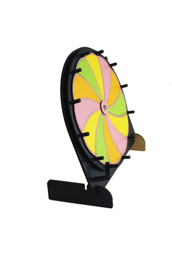 Eğitim Oyun Eğlence Çarkı- Rengarenk Yaz/sil Çarkıfelek Yazılıp Silinebilir Çarkıfelek Oyunu-renklix - 2