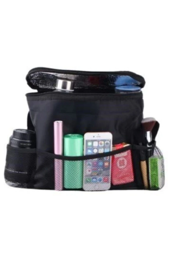 Araba Oto Koltuk Arkası Soğuk Tutucu Organizer Bardaklık Peçetelik Düzenleyici Telefon Tutucu - 4