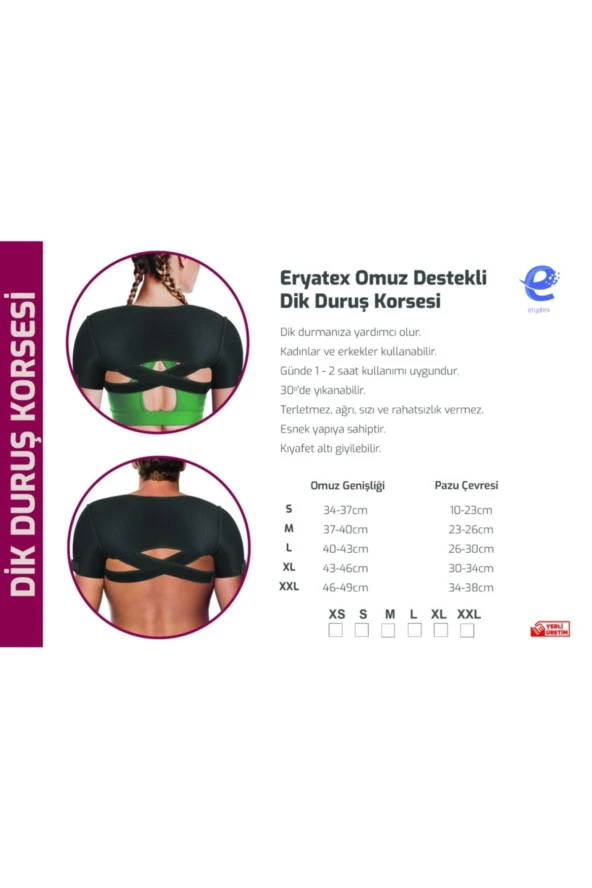 Omuz Destekli Sırt Korsesi Dik Duruş Korsesi Esnek Sırt Omuz Korsesi - 2