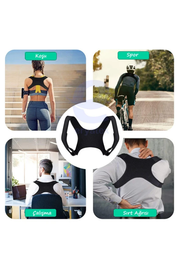 Medikal Dik Duruş Korsesi Sırt Bel Kifoz Kamburluk Önleyici Korse Sırt Omuz Dik Durma Korsesi - 4