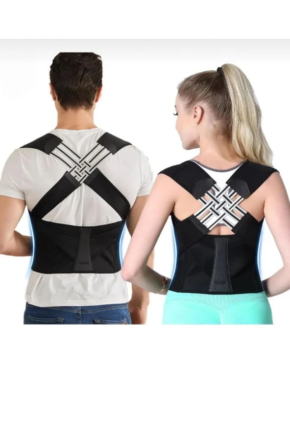 Dik Duruş Korsesi Medikal Erkek Kadın Medikal Sporcu Ortopedik Ayarlanabilir Sırt Korsesi - 6
