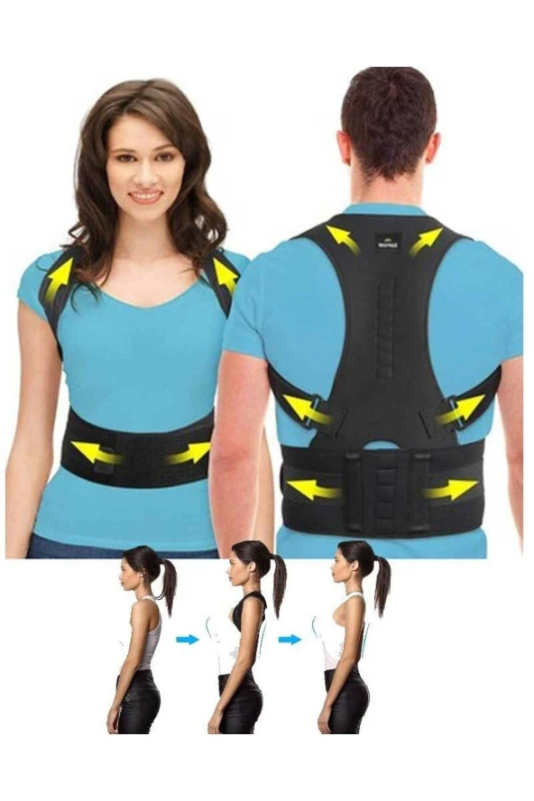 Dik Duruş Korsesi Kadın Erkek Omuz Korsesi Ve Manyetik Ortopedik Sırt Destekli Kamburluk Korsesi - 2
