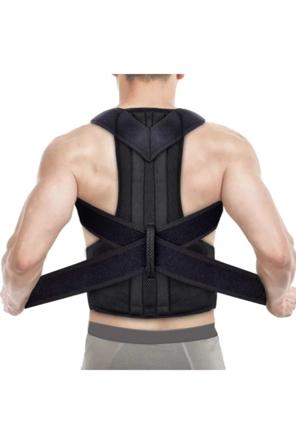 Kamburluk Önleyici Balenli Bel Ve Sırt Dik Duruş Korse Bel Omuz Postur Spor Ortopedik - 4