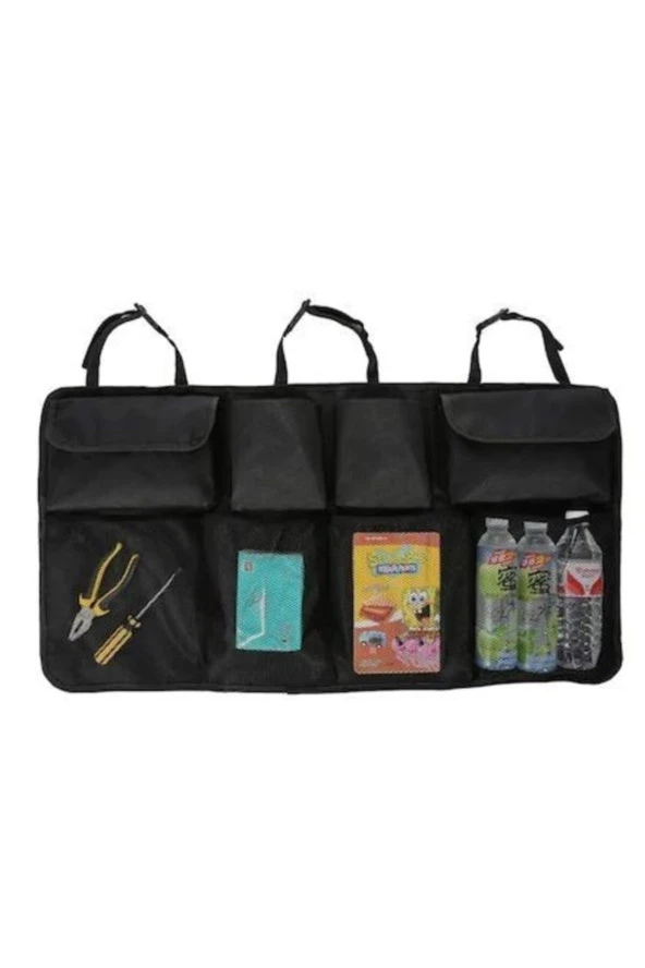 Araç Bagaj Eşya Düzenleyici Toparlayıcı 8 Cepli Organizer Çanta - 3