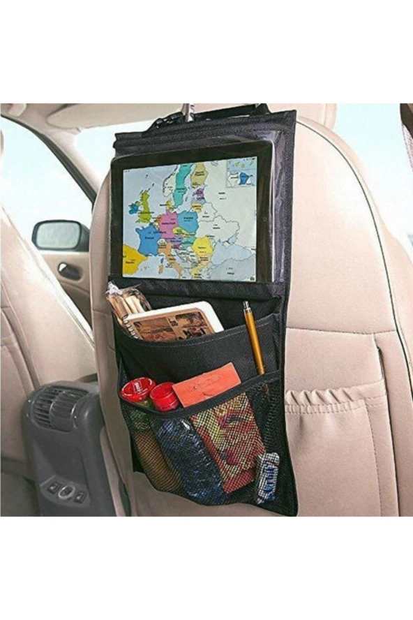 Koltuk Arkası Tablet Telefon Tutucu Araba Eşya Düzenleyici Organizer Kılıf Oto Araç Içi Aksesuar - Resim 3
