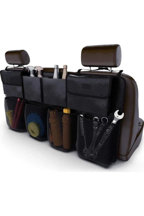 Bagaj Düzenleyici Araba Organizer Oto Araç Bagaj Içi Fileli Eşya Düzenleyici Çanta Seti - 2