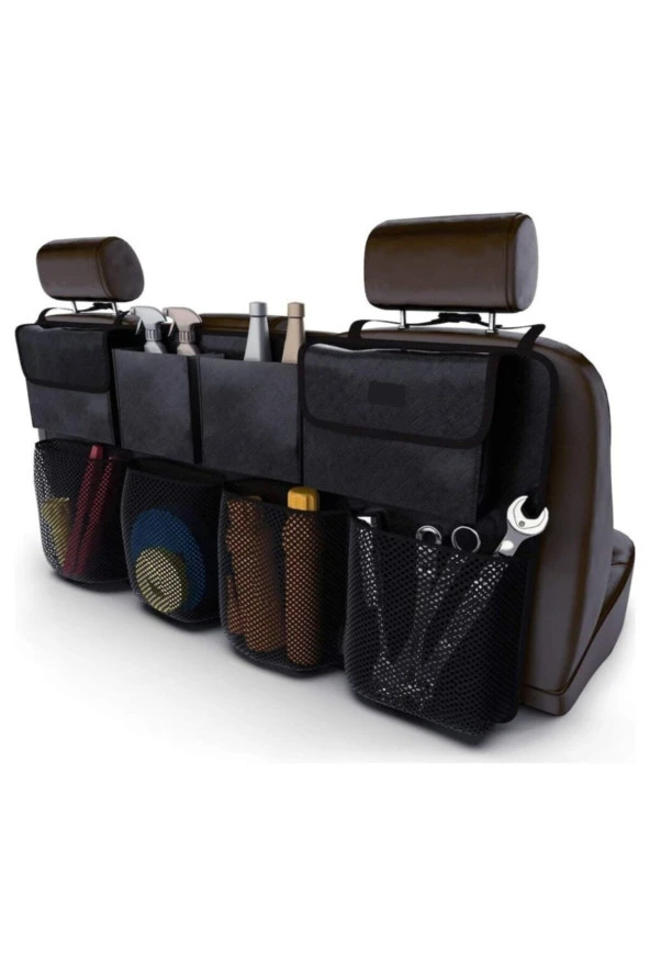 Araba Koltuk Arkası 8 Cepli Bagaj Organizeri Araç Oto Bagaj Içi Düzenleyici - 2
