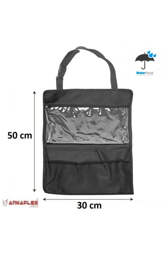 Araç Oto Içi Koltuk Arkası Tablet Ve Telefon Tutucu Pratik Cepli Eşya Düzenleyici Organizer Çanta - 5