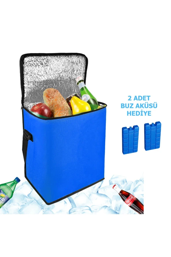 Soğuk Tutucu Yalıtımlı Termos Çanta 25 Lt Kamp Piknik Plaj Için Serin Tutucu Oto Araç Termos Çanta - 3