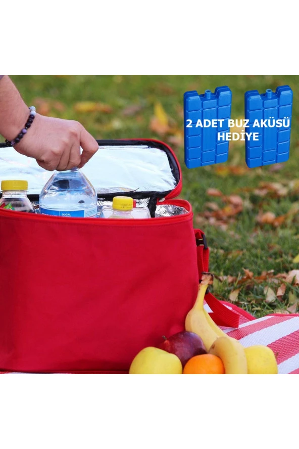 Soğuk Tutucu Yalıtımlı Termos Çanta 24 Lt Kamp Piknik Plaj Için Serin Tutucu Oto Araç Termos Çanta - 3