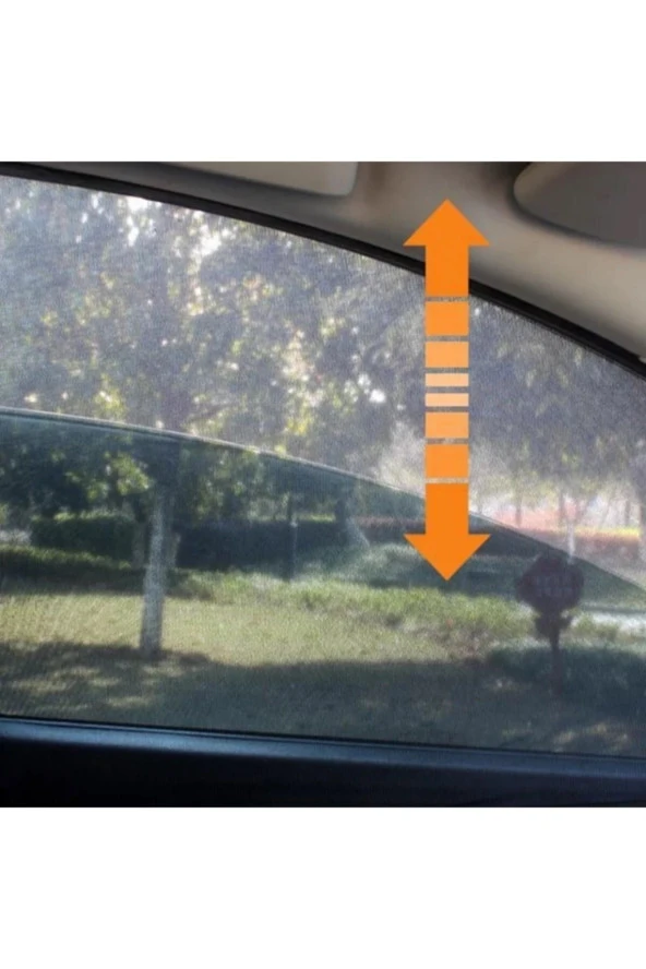 Oto Güneşlik Perde Araba Yan Cam Perdesi Güneş Önleyici Araç Içi Güneşlik Sineklik-1 Adet - 5