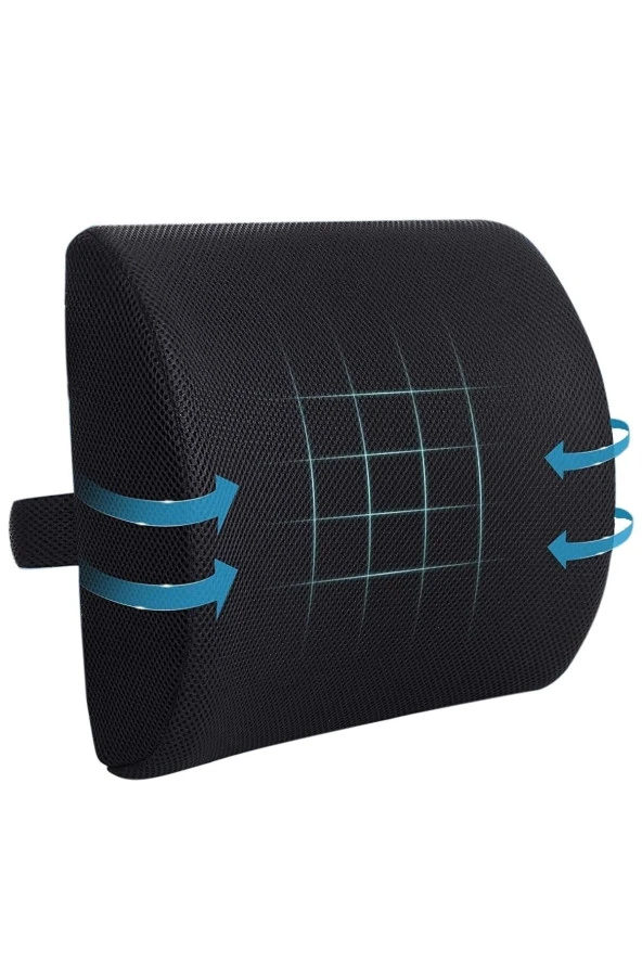 Sandalye Ofis Araç Bel Desteği Yastığı Minderi Bel Sırt Destek Minderi - 3