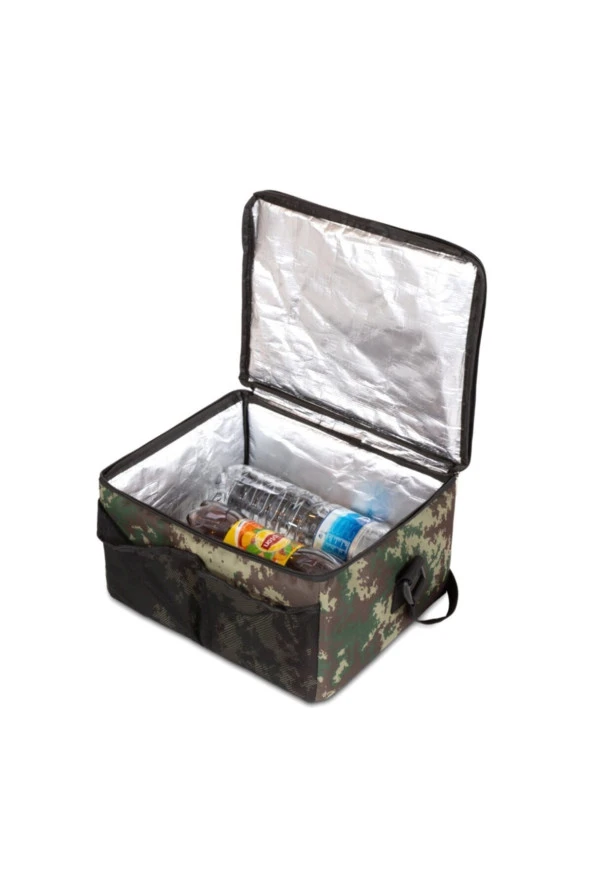 Soğuk Sıcak Tutucu Koruyucu Termos Çanta Piknik Çantası Kamp Çantası Avcı Çantası 25 lt Isı Yalıtım - 5