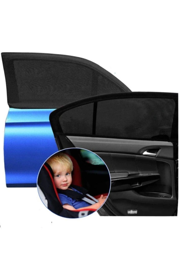 Araba Araç Yan Cam Perdesi Güneşlik Gölgelik Güneş Koruyucu 2 Adet