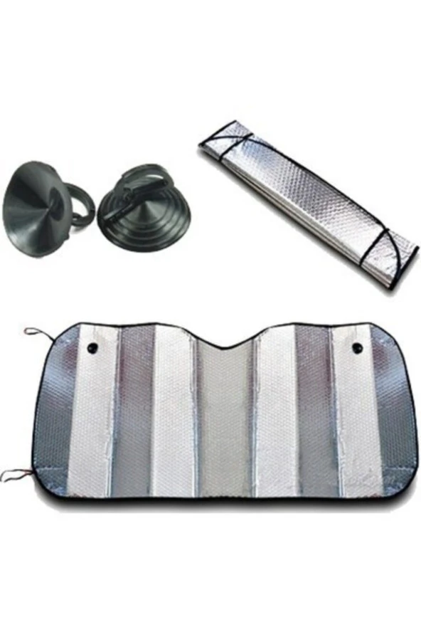 Araba Güneşliği Oto Ön Cam Güneşliği Parlak Metalize Katlanabilir Güneş Önleyici Branda