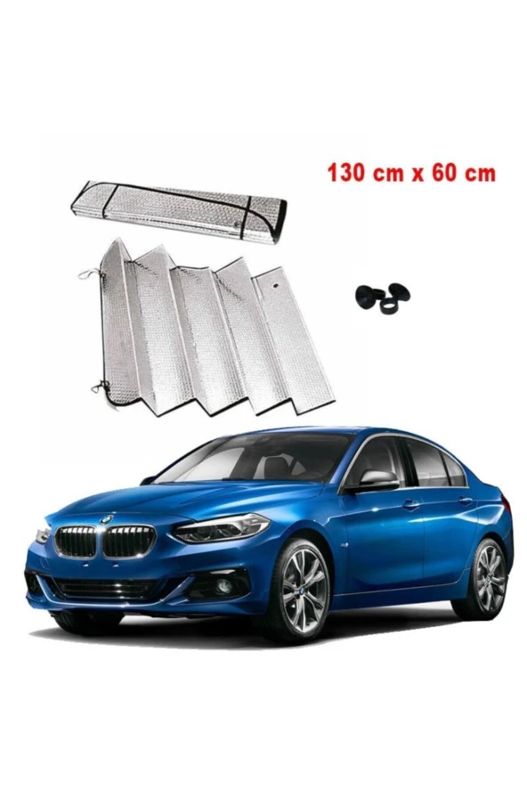 Oto Araç Araba Güneşliği Ön Cam Güneşliği Parlak Metalize Katlanabilir Güneşlik - 2