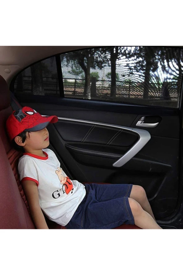 Araba Araç Yan Cam Perdesi Güneşlik Gölgelik Güneş Koruyucu 2 Adet - 3