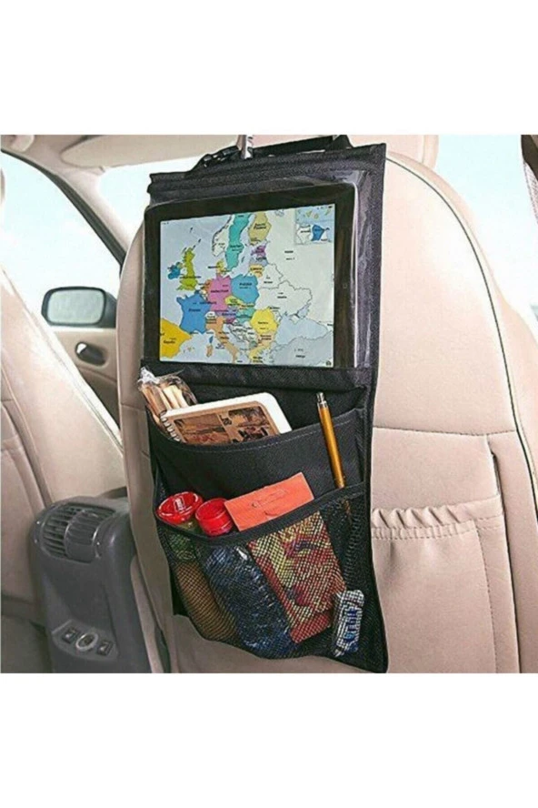 Araç Tablet Tutucu Araba Içi Koltuk Arkası Koruyucu Eşya Düzenleyici Oto Koltuk Arkalığı Organizer