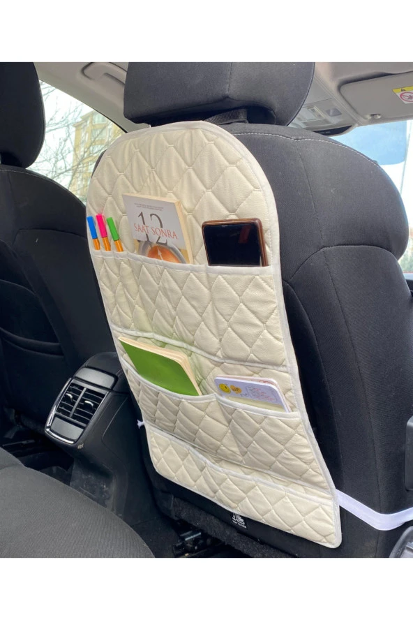 Makam Aracı Koltuk Arkası Cepli Organizer Oto Eşya Düzenleyici Çanta Telefon Tablet Tutucu Organizer - 2