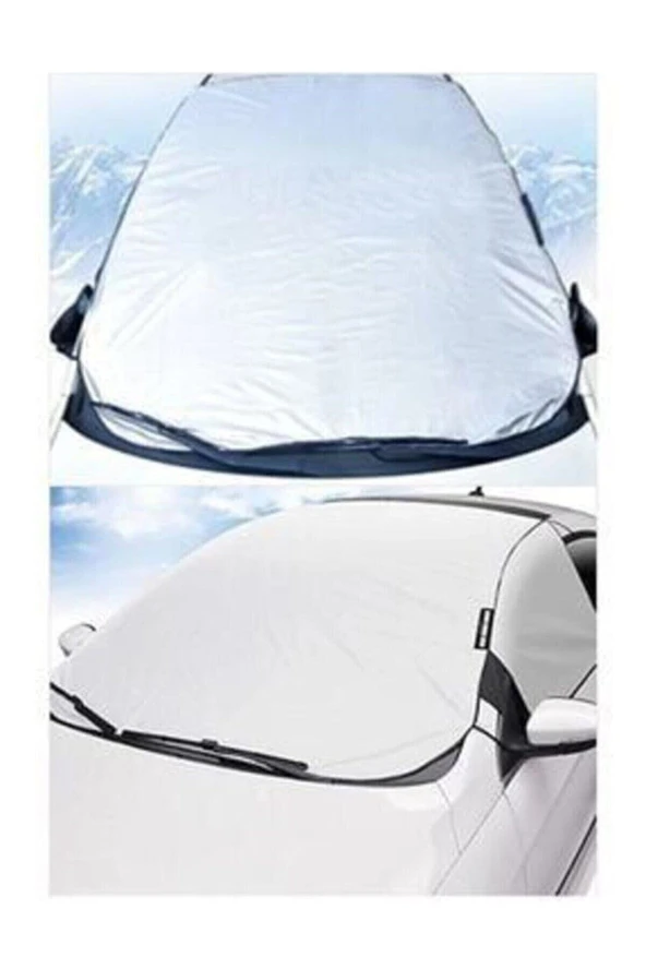 Araba Araç Buz Kar Güneş Koruyucu Yarım Branda - 2