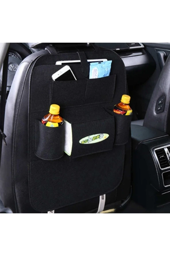 Araba Oto Koltuk Arkası Organizer Araç Içi Eşya Düzenleyici 2 Adet -siyah