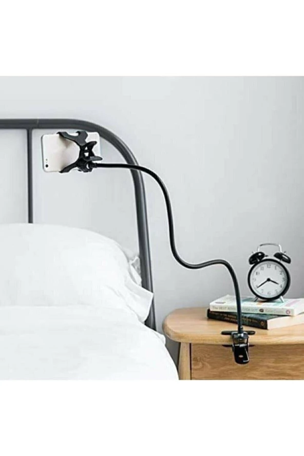 Siyah Oynar Başlıklı Akrobat Telefon Tutucu Portatif Telefon Tutma Aparatı - 4