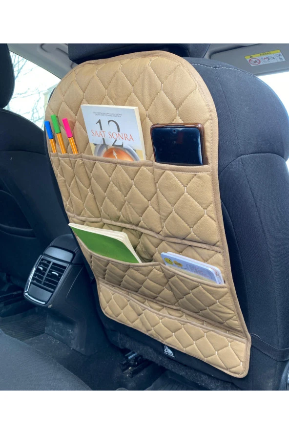 Makam Aracı Koltuk Arkası Cepli Organizer Oto Eşya Düzenleyici Çanta Telefon Tablet Tutucu Organizer - 2