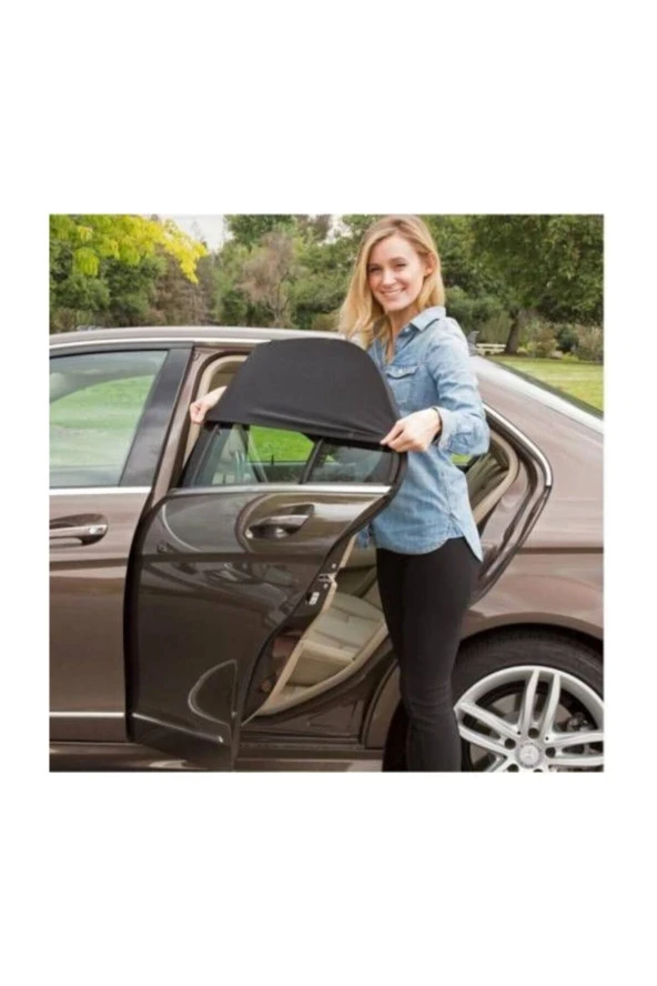 2 Adet Arka Yan Cam Oto Güneşlik Perde Çocuklar Için Araç Perdesi - 6