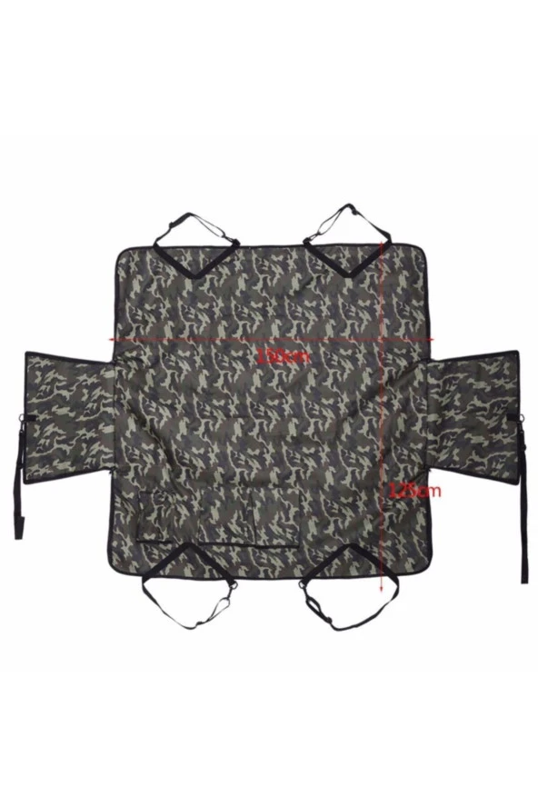 Kamuflaj Köpek Örtüsü Araba Oto Araç Kılıfı Tüy Toplama Brandası - 4