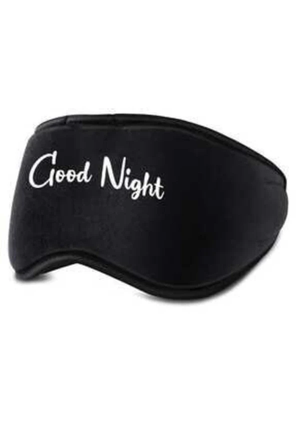 Göz Bandı Uyku Bandı Uyku Maskesi Unisex Siyah Uyku Göz Bandı - 2
