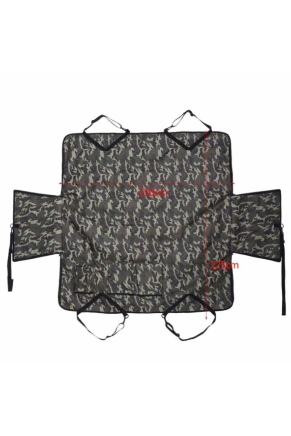 Sıvı Geçirmez Kamuflaj Desenli Araç Içi Koltuk Kedi Köpek Örtüsü - 5