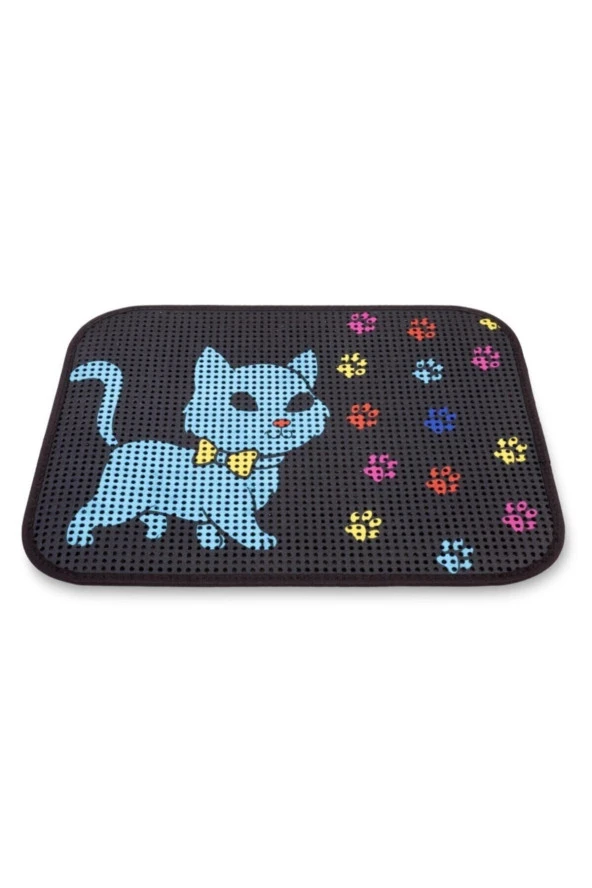 Elekli Desenli Kedi Tuvalet Önü Paspası 60 X 45 Cm - 3